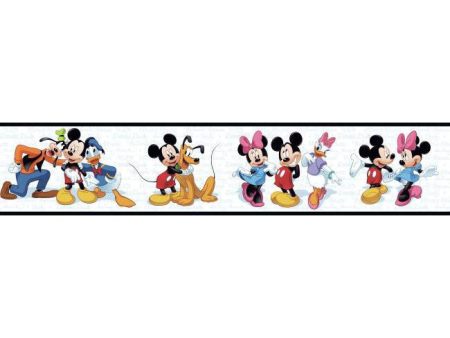 York Wallpaper DK5915BD Kids Book Mickey & Friends Large Border Hot on Sale