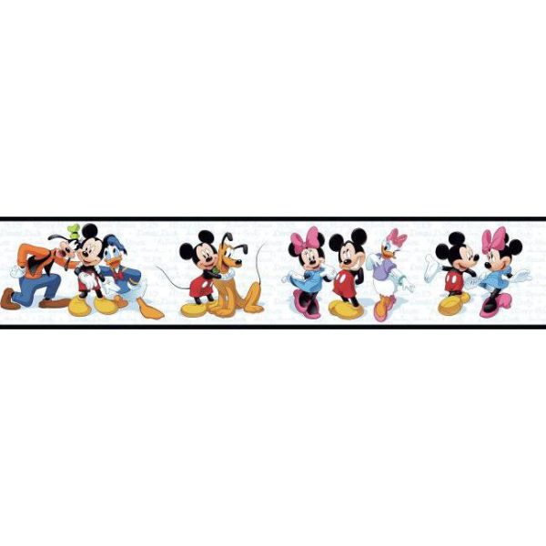 York Wallpaper DK5915BD Kids Book Mickey & Friends Large Border Hot on Sale