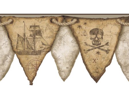 York Wallpaper KS2330BD Cool Kids Pirates Pennant Border Online