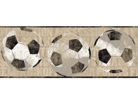 York Wallpaper ZB3170BD Boys Will Be Boys Soccer Ball Border Fashion