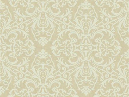 York PS3873 Beige Book Open Damask Wallpaper For Cheap