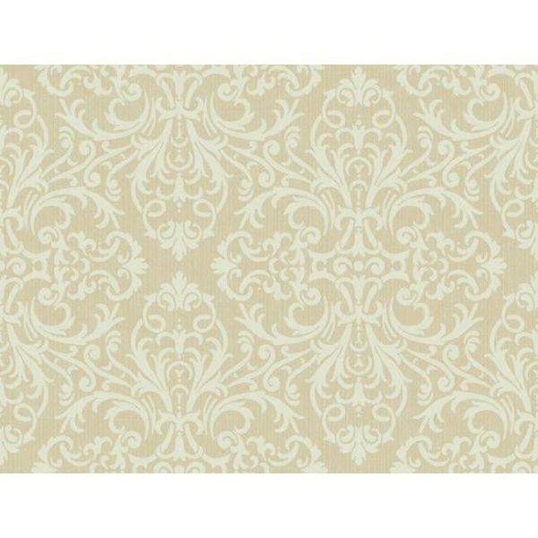 York PS3873 Beige Book Open Damask Wallpaper For Cheap