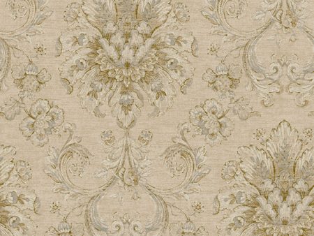 York NK2055 Nantucket Jacobean Damask Wallpaper For Cheap