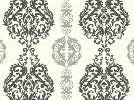 York WB5438 Botanical Fantasy Damask Stripe Wallpaper Online Hot Sale