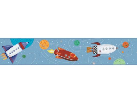 York Wallpaper ZB3229BD Boys Will Be Boys Space Border Online