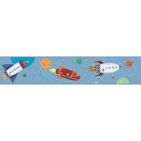 York Wallpaper ZB3229BD Boys Will Be Boys Space Border Online