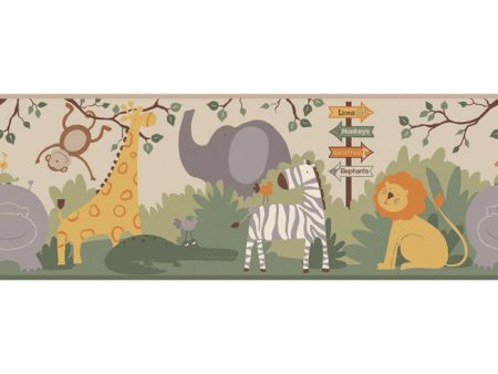 York Wallpaper ZB3208BD Boys Will Be Boys A Day at the Zoo Border Online Sale