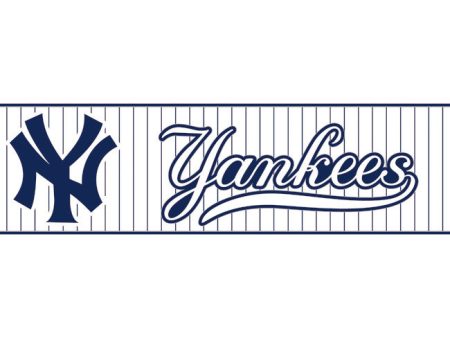 York Wallpaper ZB3308BD Kids Book NY Yankees Pinstripe Border Online now