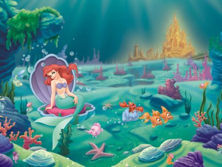 York Wallpaper JL1224MDK Disney Princess - Little Mermaid Mural Fashion