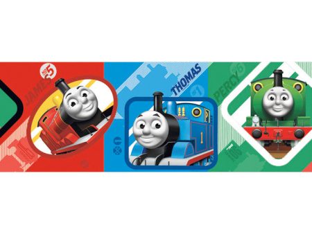 York Wallpaper ZB3281BD Boys Will Be Boys Thomas Graphic Border For Cheap