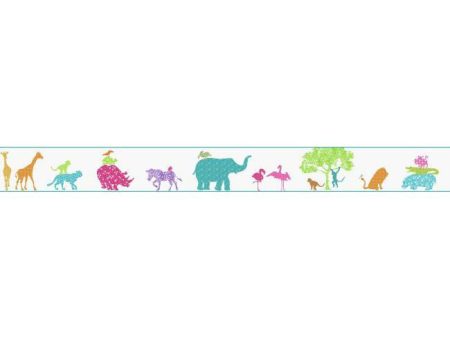 York Wallpaper KD1793BD Border Book Safari Border with Patterns Discount