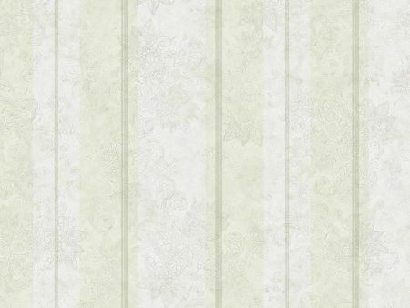 York WB5465 Botanical Fantasy Magnolia Silhouette Stripe Wallpaper For Sale