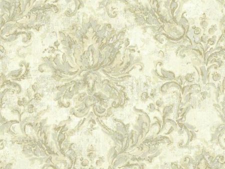 York NV6048 Baton Rouge Vintage Damask Wallpaper on Sale