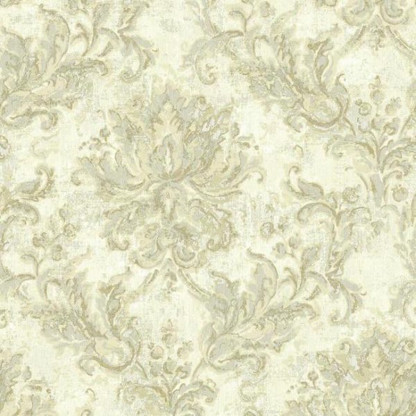 York NV6048 Baton Rouge Vintage Damask Wallpaper on Sale