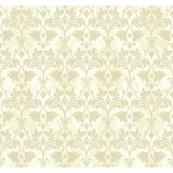 York Wallpaper GG4735 Gentle Manor Drybrush Damask Discount