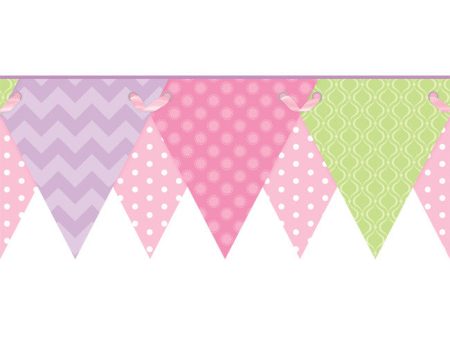 York Wallpaper KS2287BD Cool Kids Geometric Pennant Border Hot on Sale