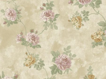 York NV6087 Baton Rouge Vintage Rose Wallpaper Discount