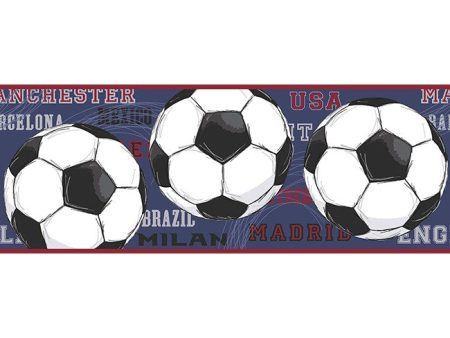 York Wallpaper JE3540BD Cool Kids Soccer Border Hot on Sale