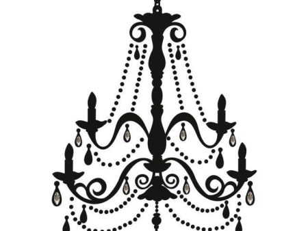 York Wallpaper RMK1805GM Border Book Chandelier with Gems Wall Decal Online Hot Sale