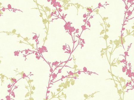 York WB5448 Botanical Fantasy Delicate Floral Branch Wallpaper For Sale