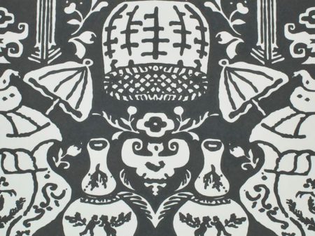 Clarence House Wallpaper 6801-20 The Vase Charcoal Online Hot Sale