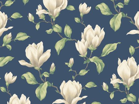 York AK7422 Ashford House Blooms Magnolia Branch Wallpaper Discount