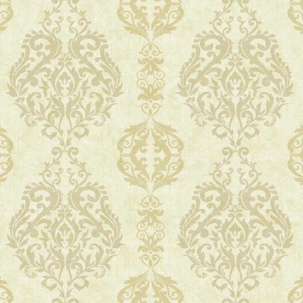 York WB5434 Botanical Fantasy Damask Stripe Wallpaper Fashion