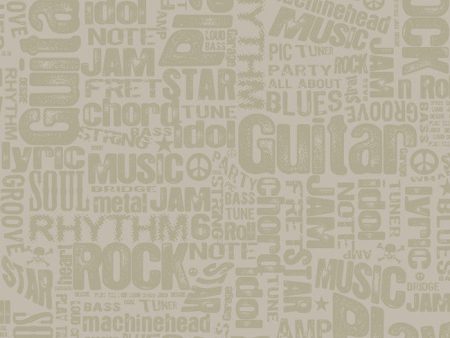 York ZB3128 Boys Will Be Boys Rocker Text Wallpaper Supply