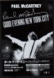 Paul McCartney 2010 01 Good Evening New York City Japan cd album   dvd promo ad For Cheap