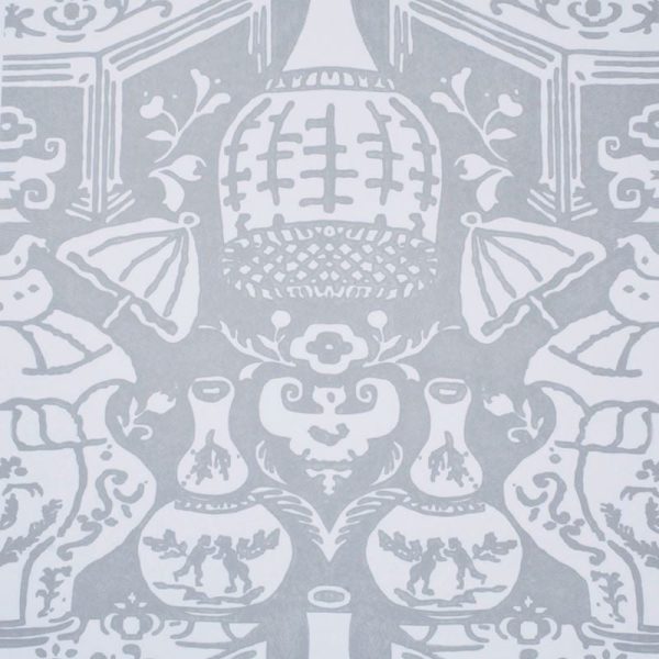 Clarence House Wallpaper 6801-15 The Vase Grey Blue Supply