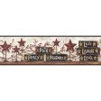 York Wallpaper CB5503BD Hearts & Crafts III Stars & Blocks on Shelf Border Online now