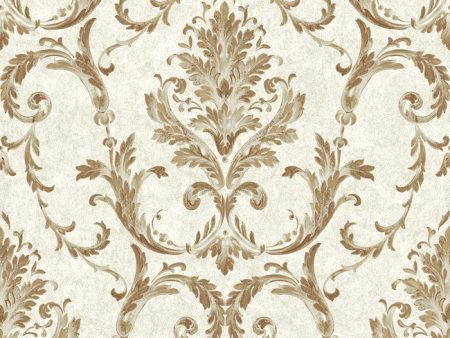 York BQ3811 Saint Augustine Neoclassical Damask Wallpaper Online now