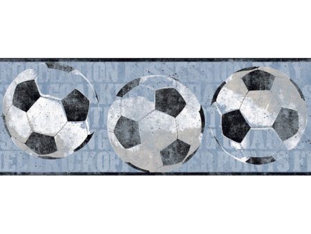 York Wallpaper ZB3173BD Boys Will Be Boys Soccer Ball Border Online Sale