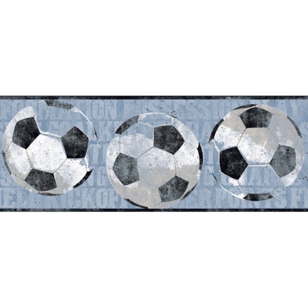 York Wallpaper ZB3173BD Boys Will Be Boys Soccer Ball Border Online Sale