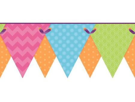 York Wallpaper KS2286BD Cool Kids Geometric Pennant Border For Discount