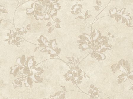 York RE9057 Vintage Patina Damask Document Wallpaper Online