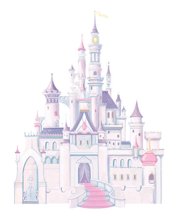 York Wallpaper RMK1546GMDK Disney Princess - Castle Applique Supply