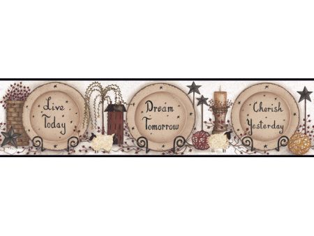 York Wallpaper YC3321BD Welcome Home Cherish, Live, Dream Border Online Hot Sale