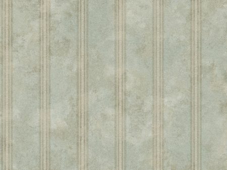 York RE9037 Vintage Patina Ribbon Stripe Wallpaper Discount