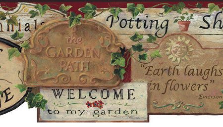 York Wallpaper CC4527BDCB Garden Sign Border Fashion