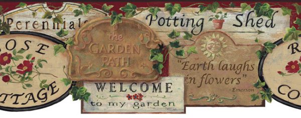 York Wallpaper CC4527BDCB Garden Sign Border Fashion