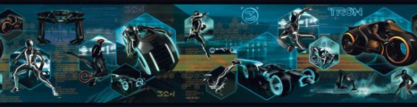 York Wallpaper DK6066BD Walt Disney Kids Tron: Legacy Border Hot on Sale