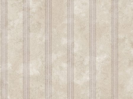 York RE9039 Vintage Patina Ribbon Stripe Wallpaper Cheap