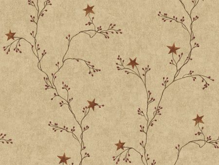 York Wallpaper CT1946CB Star Berry Vine Hot on Sale