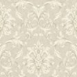 York RE9094 Vintage Patina Ornate Scroll Damask Wallpaper Supply