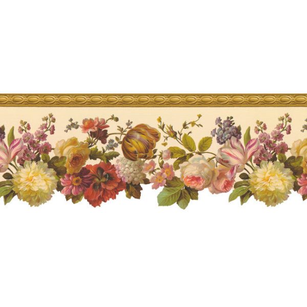 York Wallpaper TK6370B Border Portfolio II Floral Border Hot on Sale