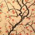 Clarence House Wallpaper 6847-1 Flowering Quince Brown For Discount