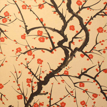 Clarence House Wallpaper 6847-1 Flowering Quince Brown For Discount