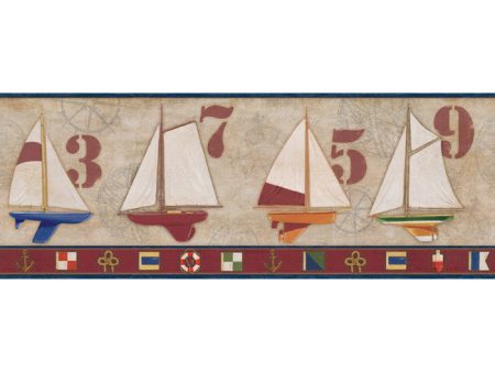 York Wallpaper BG1653BD Border Portfolio II Racing Yacht Border Supply