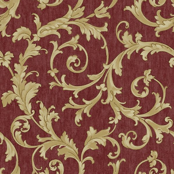 York BQ3822 Saint Augustine Embroidered Scroll Wallpaper on Sale